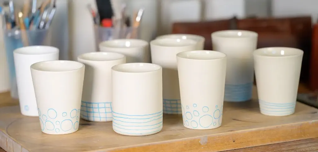 Tasses en Grès – Collection "Crayon Bleu"